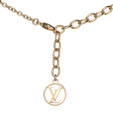 louis vuitton gold charm necklace|Louis Vuitton necklace with diamond.